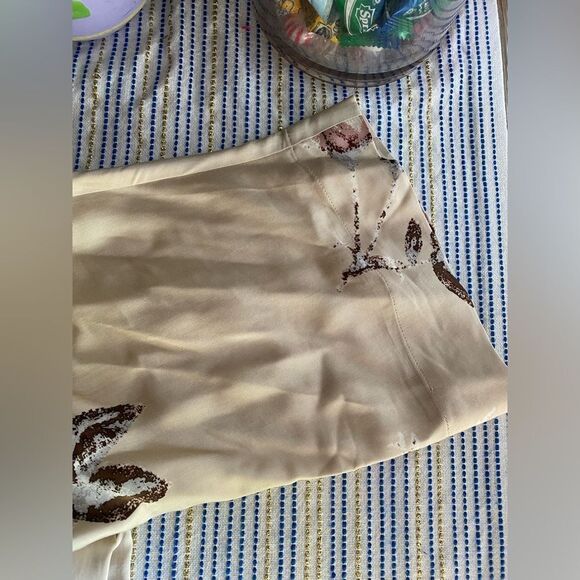 Wilfred  Kimono Sz Med Cream Floral Boho Belt Pockets Viscose Long Sleeve NWT - Picture 9 of 16